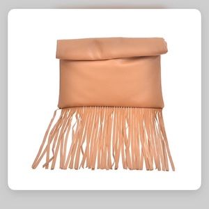 🛍 Bundle Sale! Tan Fringe clutch*New